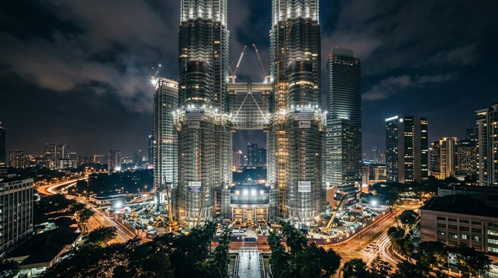 Petronas Towers und andere Wolkenkratzer